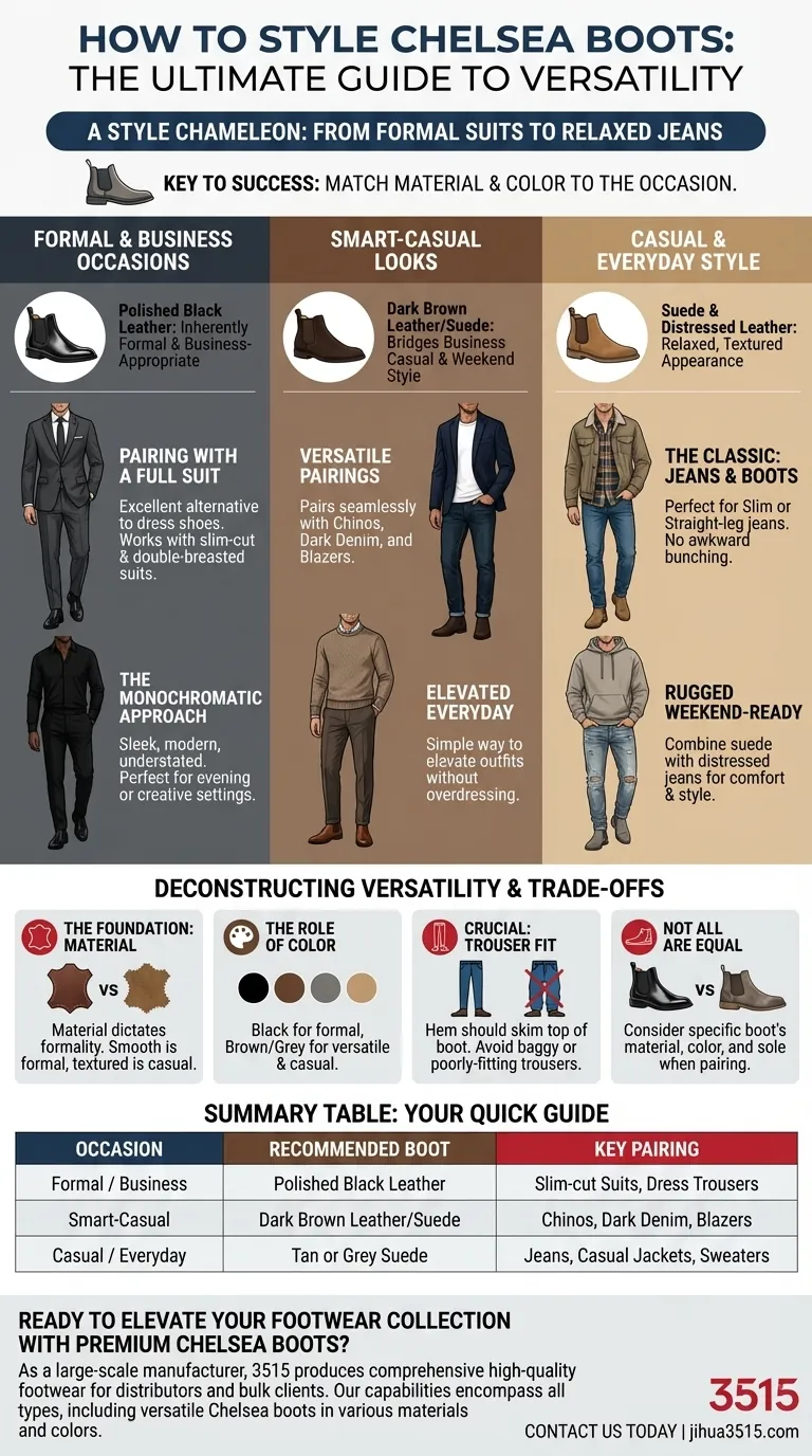 Comment styliser les bottines Chelsea ? Un guide des tenues polyvalentes pour toutes les occasions Guide Visuel