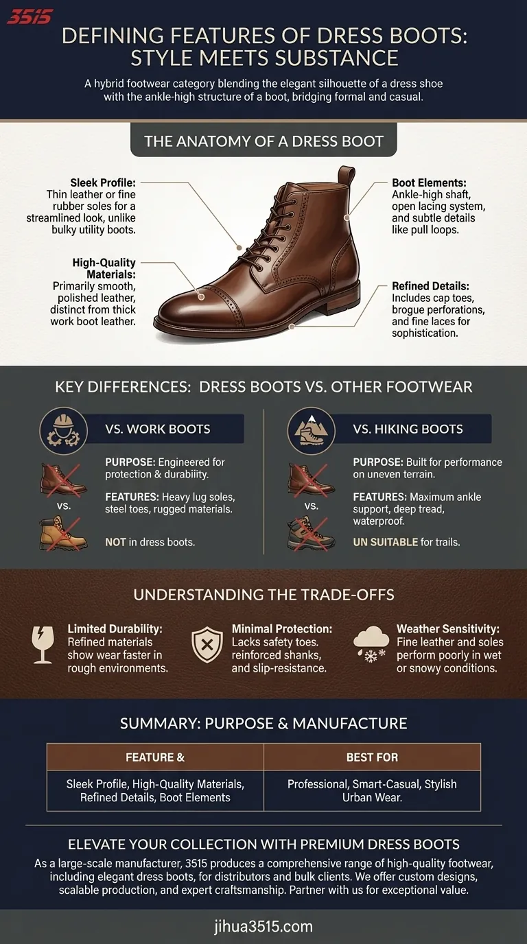 Quelles sont les caractéristiques distinctives des bottes habillées ? Le guide ultime des chaussures élégantes Guide Visuel