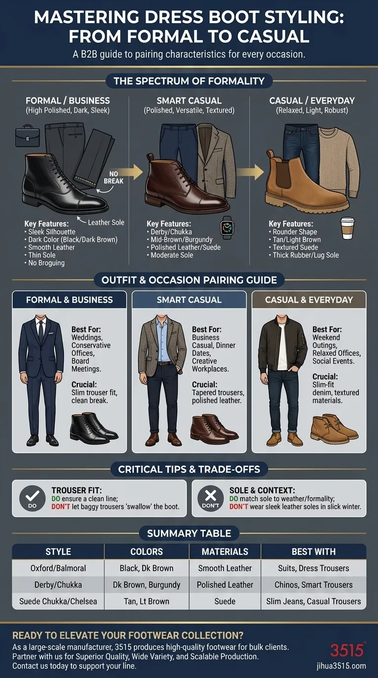 Wie können Anzugstiefel für formelle und legere Anlässe gestylt werden? Meistern Sie die Kunst des vielseitigen Schuhwerks Visuelle Anleitung