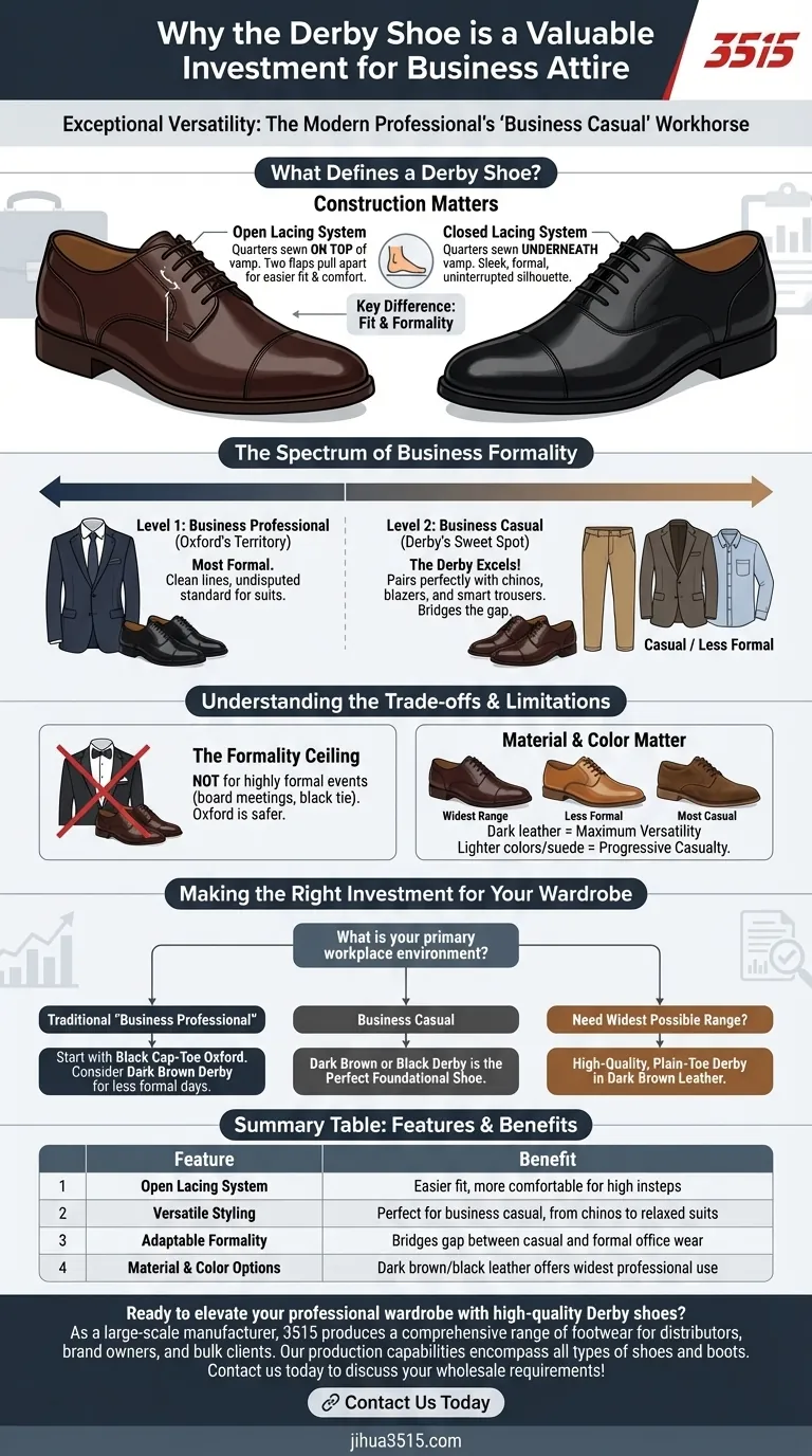 Perché le scarpe Derby sono considerate un investimento prezioso per l'abbigliamento da lavoro? La guida definitiva alle calzature professionali versatili Guida Visiva