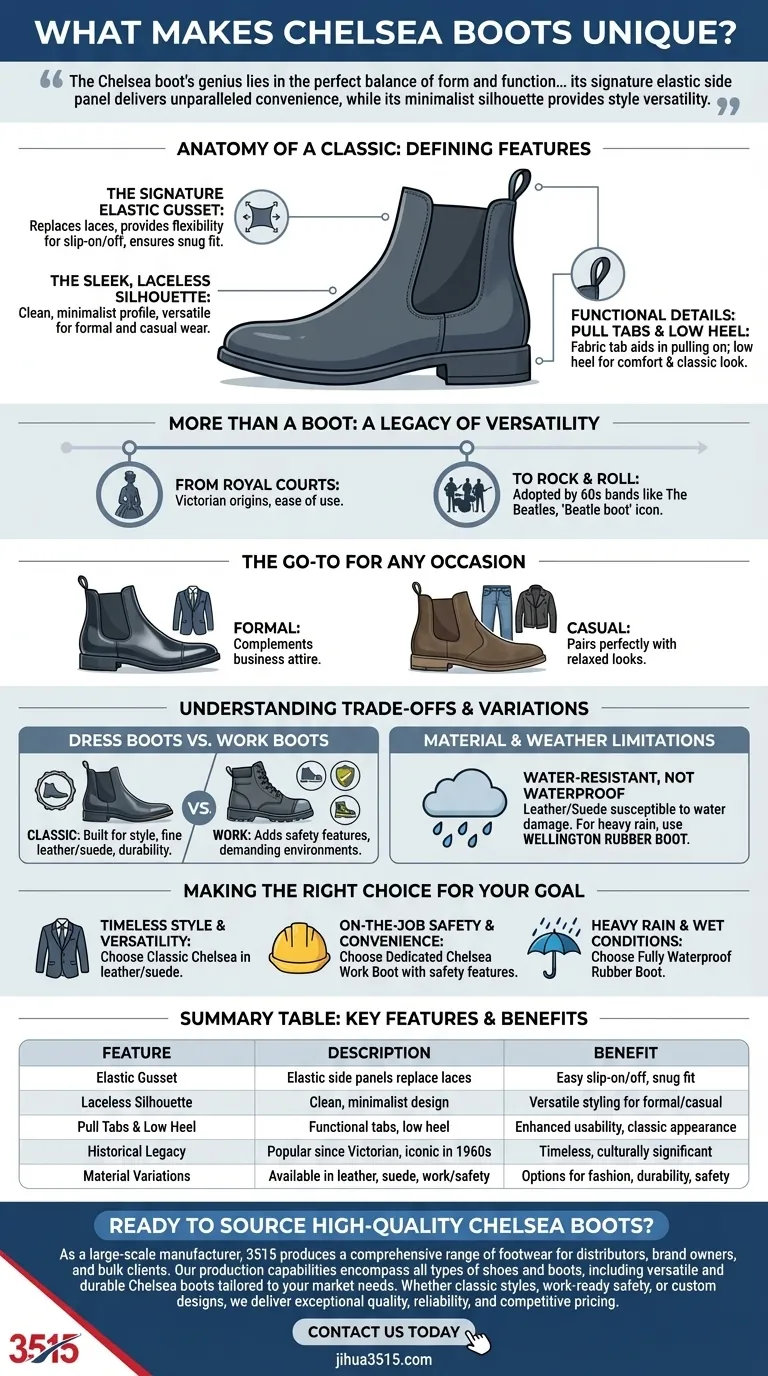 Qu'est-ce qui rend les bottes Chelsea uniques ? Le mélange emblématique de style, de confort et de polyvalence Guide Visuel