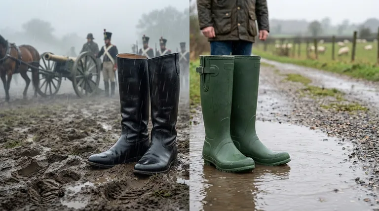 Qual è lo sfondo storico degli stivali Wellington? Dall'equipaggiamento militare a un capo moderno