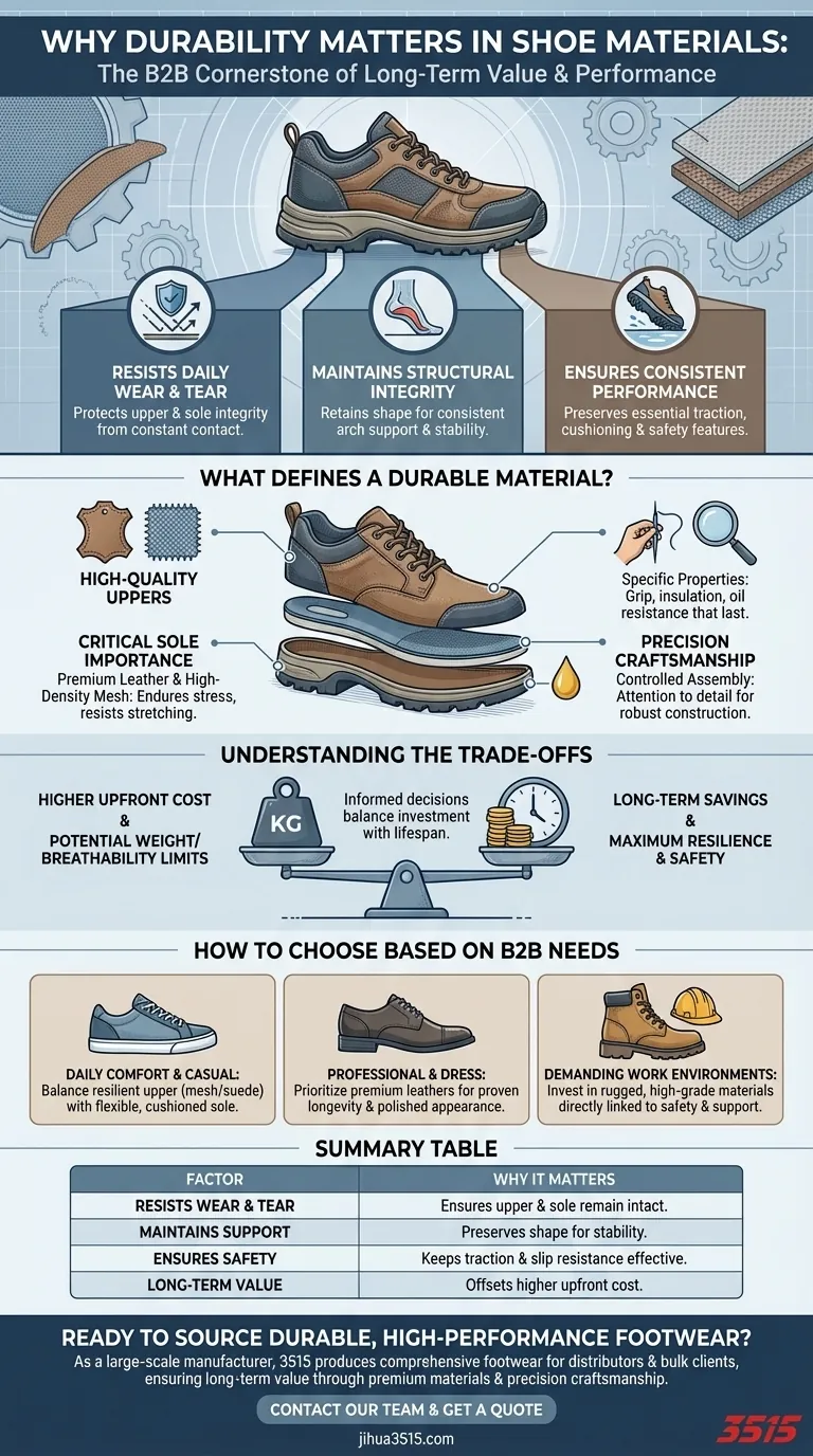 Pourquoi la durabilité est-elle importante dans les matériaux des chaussures ? Construire une valeur et des performances à long terme Guide Visuel