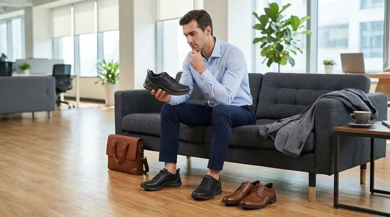 비즈니스 캐주얼에는 검은색 신발과 갈색 신발 중 어느 것이 더 좋을까요? 옷장에 맞는 다용도 선택을 마스터하세요.