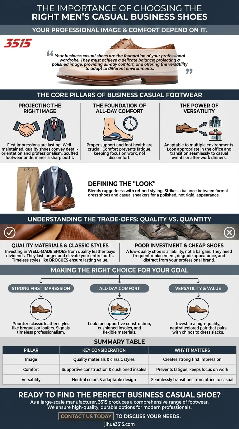 Qual è l'importanza di scegliere le scarpe casual da uomo giuste per l'ufficio? Eleva la tua immagine professionale e il tuo comfort Guida Visiva