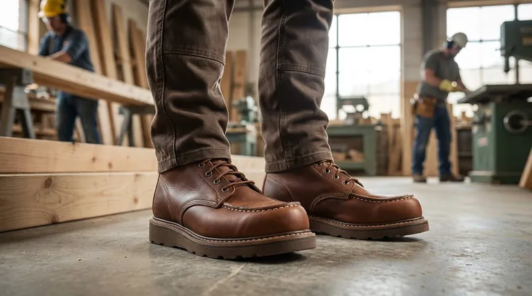 모카신 토 부츠에 스틸 토가 있나요? 내구성이 뛰어나고 안전 규정을 준수하는 신발을 만나보세요.