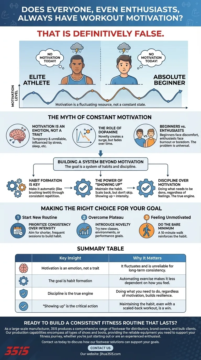 Les gens manquent-ils jamais de motivation pour s'entraîner ? La vérité sur la constance du fitness Guide Visuel
