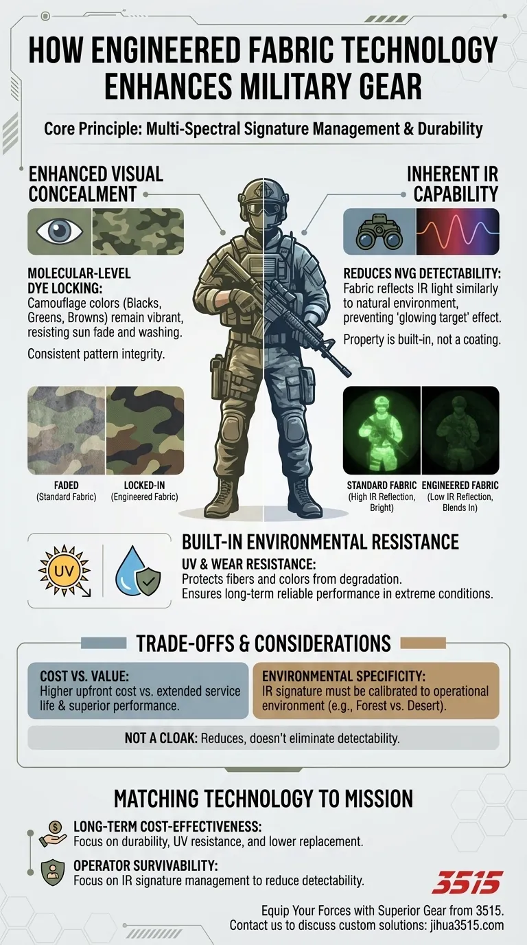 Comment la technologie des tissus techniques améliore-t-elle l'équipement militaire ? Obtenir un camouflage multispectral supérieur Guide Visuel