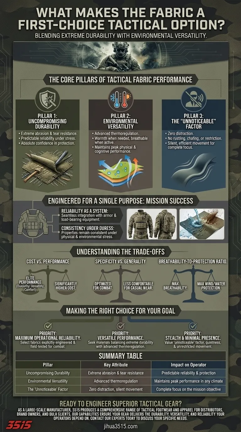 ¿Qué hace que la tela sea una opción táctica de primera elección? La guía definitiva sobre el rendimiento de los materiales tácticos Guía Visual
