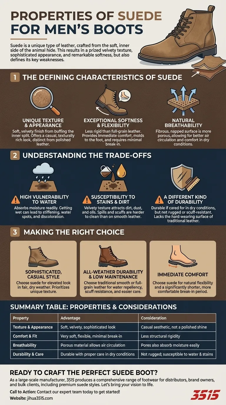 Quelles sont les propriétés du daim comme matériau pour les bottes pour hommes ? Libérer le style, la douceur et l'entretien Guide Visuel