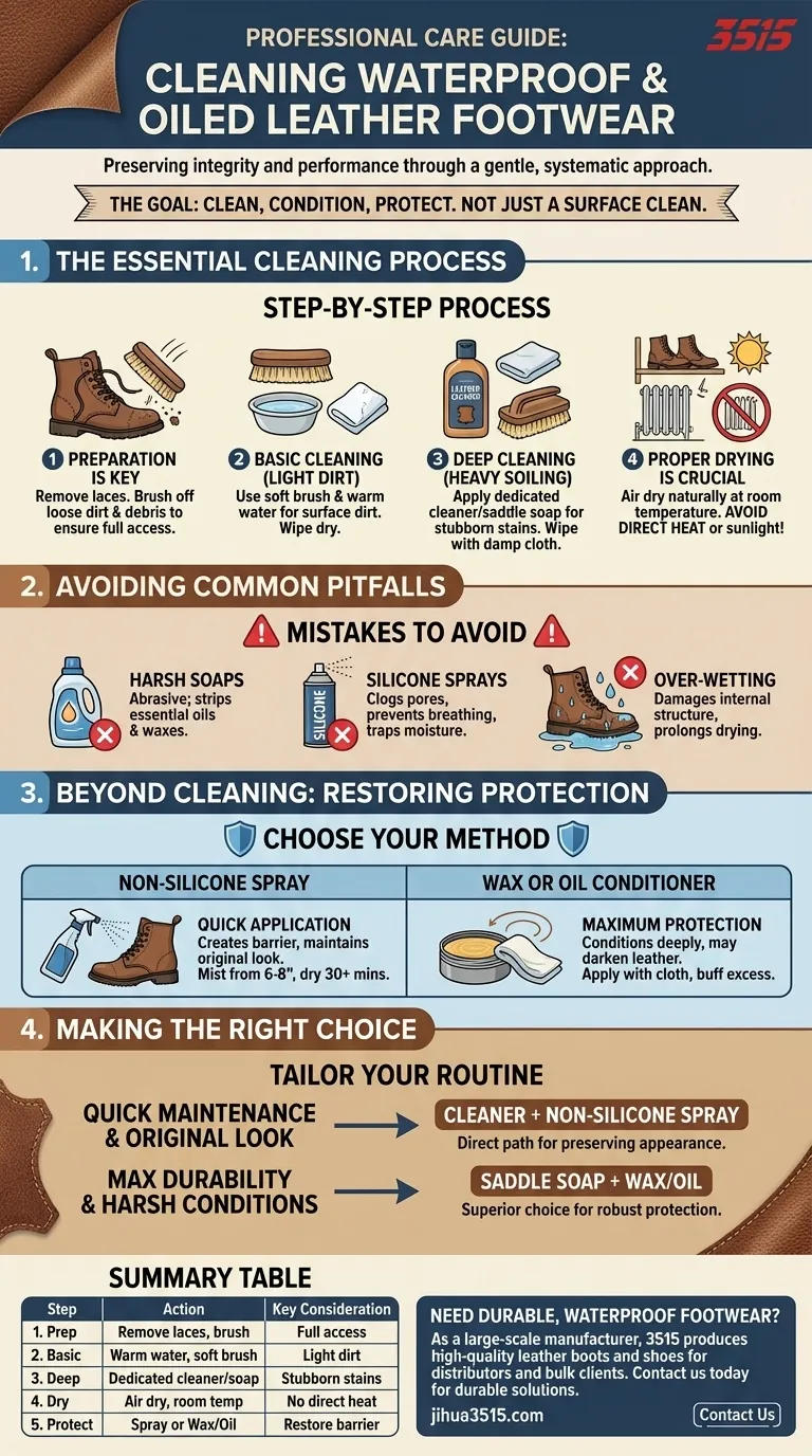 Comment nettoyer les chaussures en cuir imperméable et huilé ? Préserver la protection et la longévité Guide Visuel