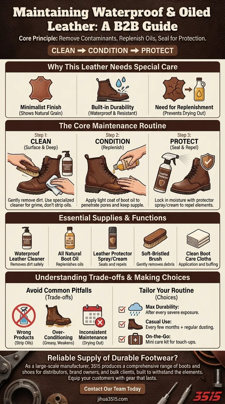 Quelles fournitures sont nécessaires pour l'entretien du cuir imperméable et huilé ? Kit essentiel pour une durabilité longue durée Guide Visuel