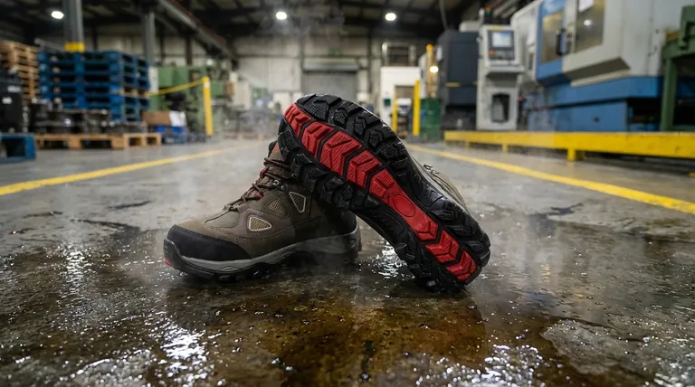 Qual o papel dos materiais de borracha antiderrapante em calçados de segurança? Garantindo aderência e estabilidade em locais de trabalho perigosos