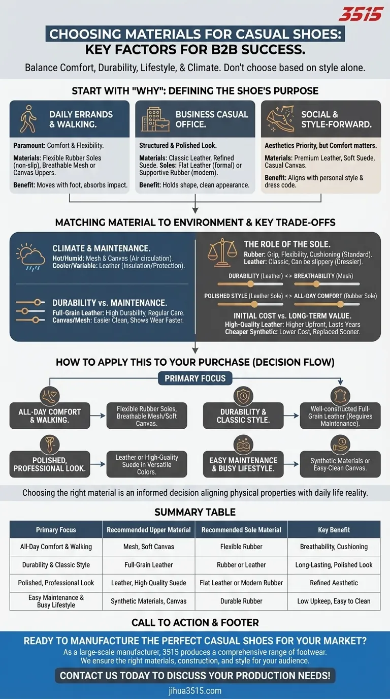 ¿Cuáles son los factores clave a considerar al elegir materiales para zapatos informales? Encuentra tu ajuste perfecto Guía Visual
