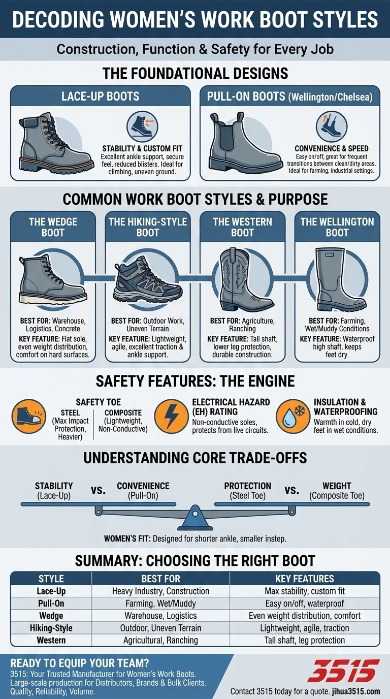 ¿Cuáles son los diferentes estilos de botas de trabajo para mujer disponibles? Encuentra tu ajuste perfecto para seguridad y comodidad Guía Visual