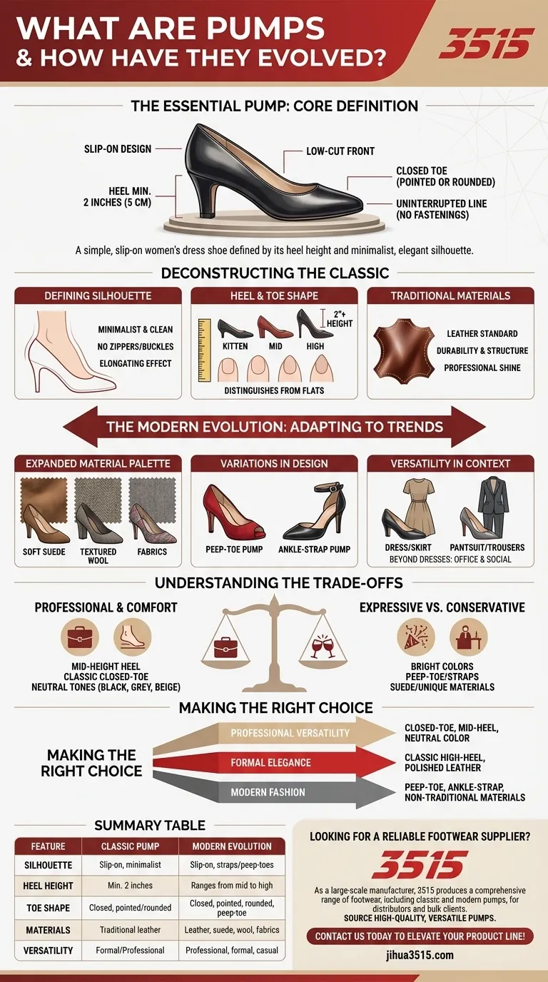 Qu'est-ce qu'une escarpin et comment a-t-elle évolué ? De l'élégance classique à la polyvalence moderne Guide Visuel