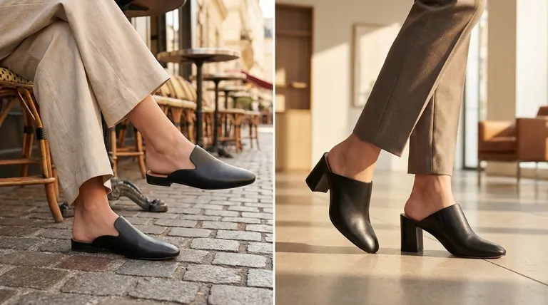 Qu'est-ce qu'une mule et quand est-elle considérée comme une chaussure habillée ? Le facteur clé est le talon