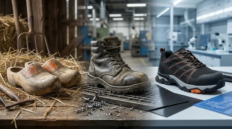 Quelles sont les origines historiques des bottes à embout composite ? Des sabots en bois aux chaussures de sécurité modernes