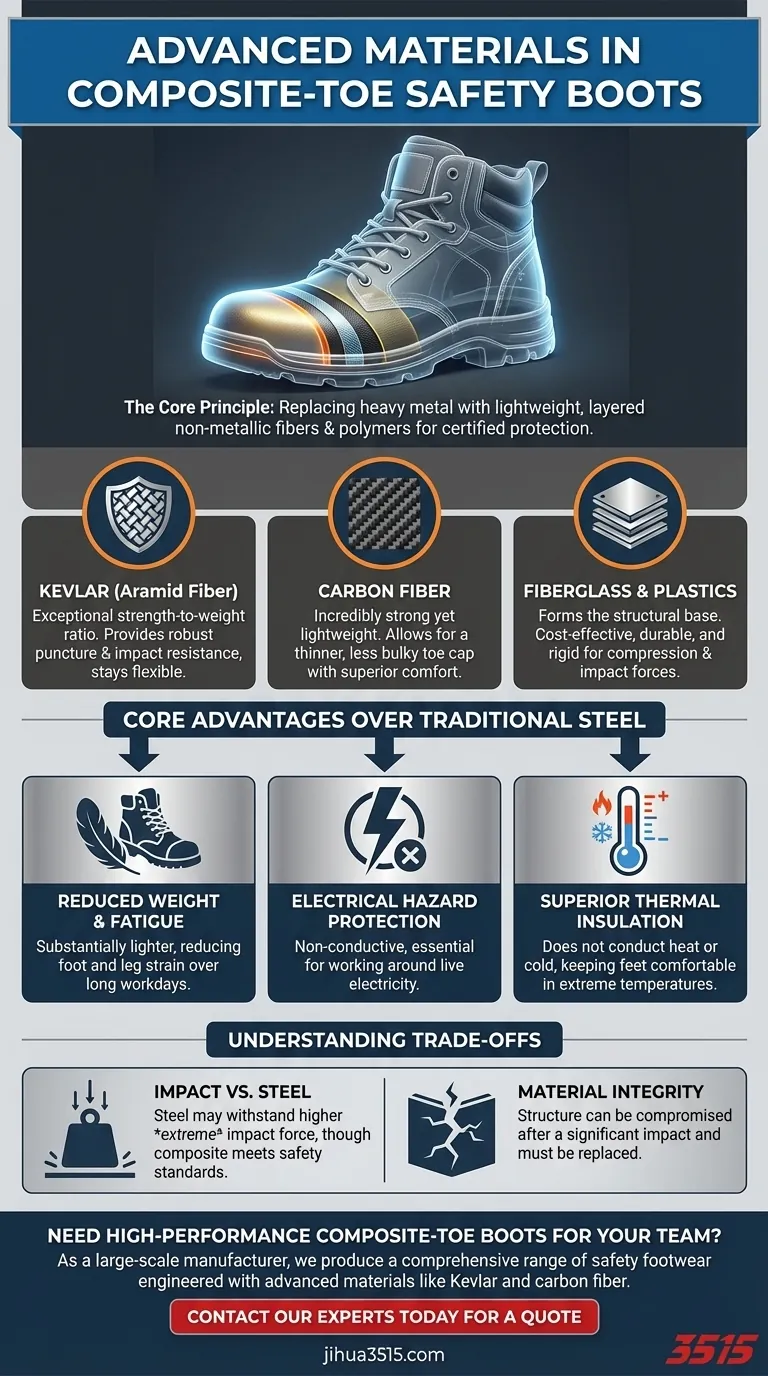 Quels matériaux sont couramment utilisés dans les bottes à embout composite ? Protection légère expliquée Guide Visuel