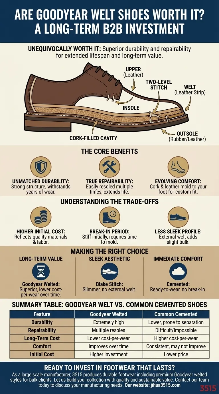 굿이어 웰트 신발이 가치가 있을까요? 장기적인 신발 가치에 대한 확실한 안내서 시각적 가이드
