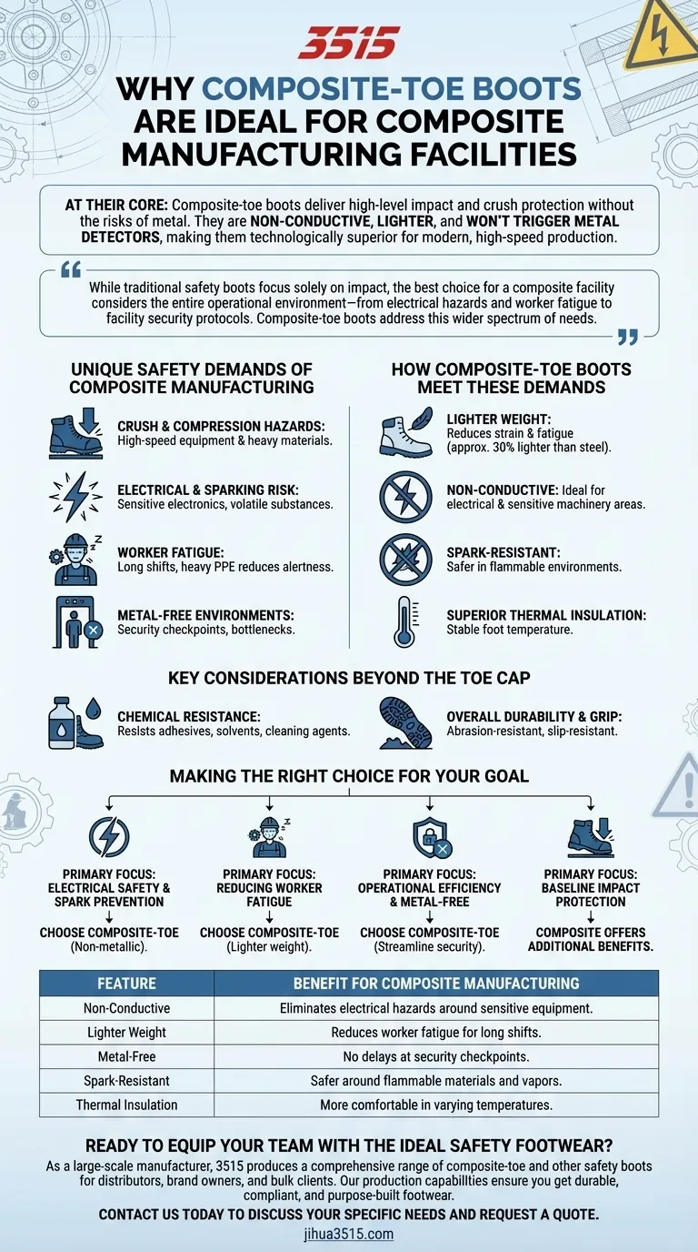 Pourquoi les bottes à embout composite conviennent-elles à la fabrication de composites ? La solution de sécurité idéale Guide Visuel