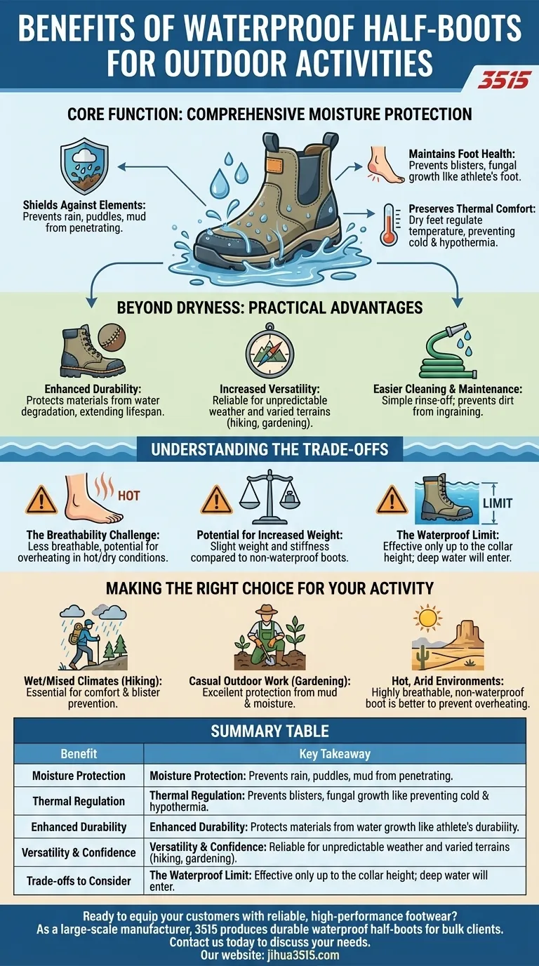 Quels sont les avantages des demi-bottes imperméables pour les activités de plein air ? Restez au sec et confiant sur tous les terrains Guide Visuel