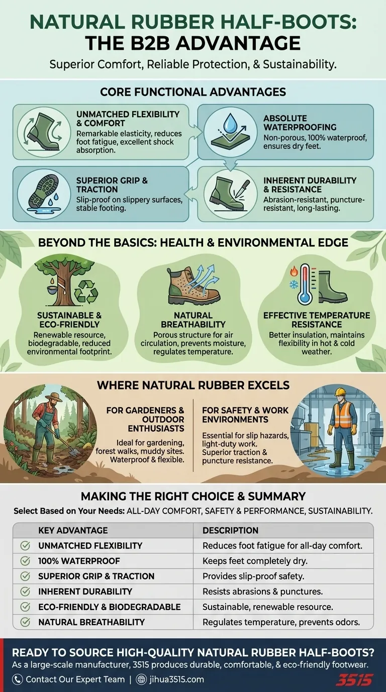 Quels sont les avantages du caoutchouc naturel pour les bottines ? Confort supérieur, durabilité et éco-responsabilité Guide Visuel