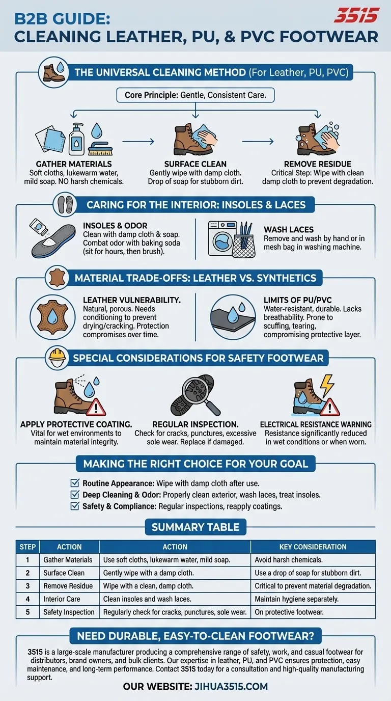 Comment nettoyer les chaussures en cuir, PU ou PVC ? Maîtrisez la méthode de nettoyage universelle Guide Visuel