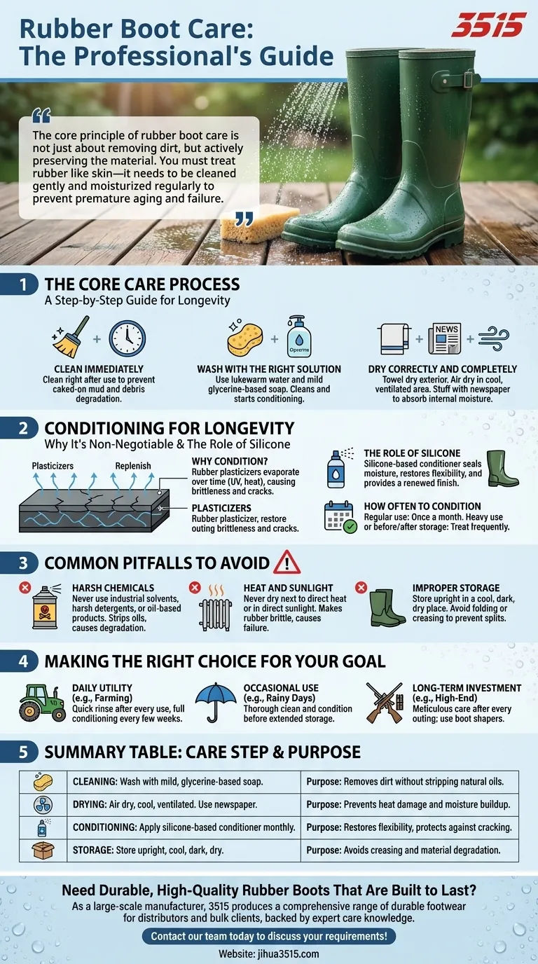 Каков правильный метод ухода за резиновыми сапогами? Продлите срок их службы простыми шагами Визуальное руководство