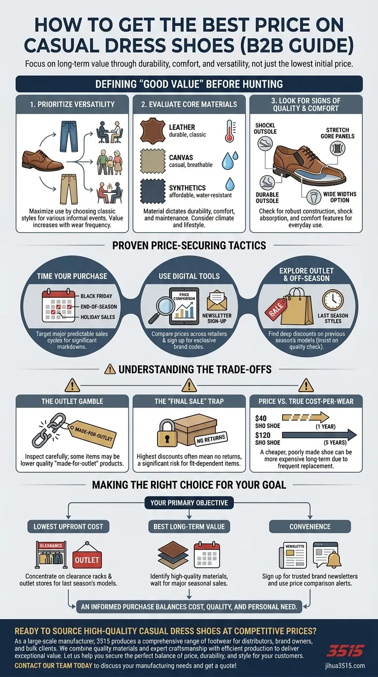 Quels conseils peuvent aider à obtenir le meilleur prix sur des chaussures habillées décontractées ? Stratégies intelligentes pour la valeur et les économies Guide Visuel