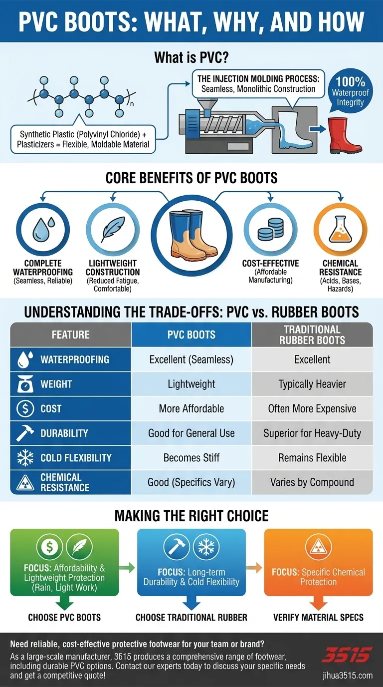Qu'est-ce que le PVC et comment est-il utilisé dans les bottes en caoutchouc ? Un guide des chaussures imperméables et abordables Guide Visuel
