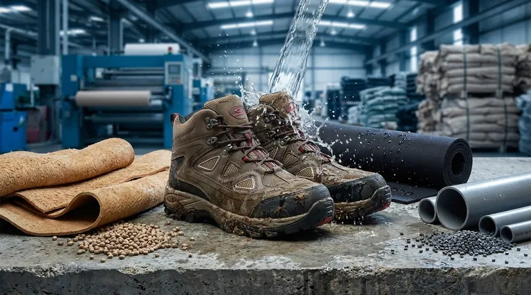 Quelle est la différence entre le caoutchouc naturel et les matériaux synthétiques comme le PVC et le néoprène pour les bottes ?