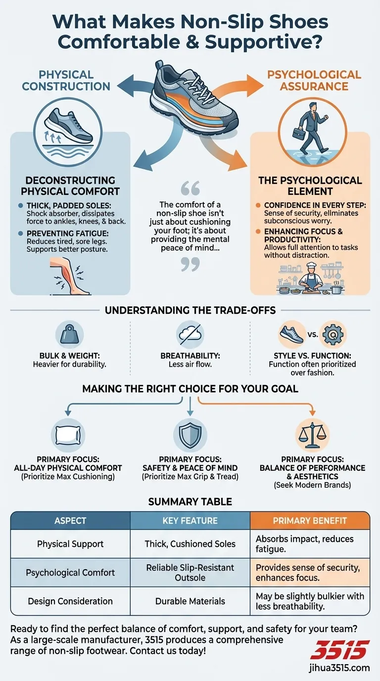 ما الذي يجعل الأحذية غير القابلة للانزلاق مريحة وداعمة؟ حقق الراحة والسلامة طوال اليوم دليل مرئي