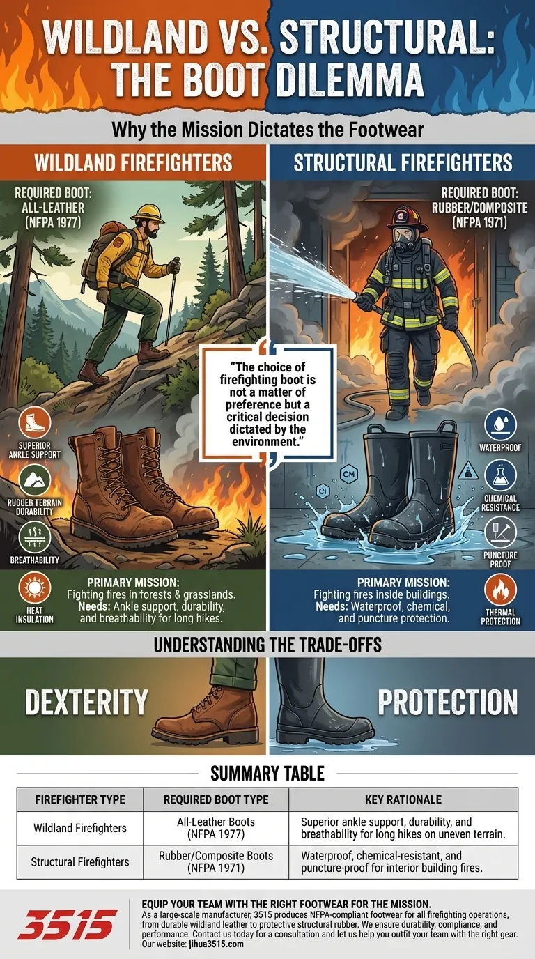 Quel type de pompiers est tenu d'utiliser des bottes de feu en cuir et pourquoi ? Équipement essentiel pour la sécurité en milieu sauvage Guide Visuel