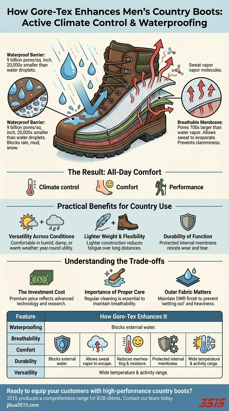 Comment le Gore-Tex améliore-t-il la fonctionnalité des bottes de campagne pour hommes ? Obtenez un confort supérieur toute la journée Guide Visuel