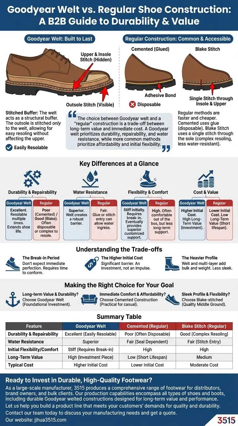 Was ist der Unterschied zwischen Goodyear Welt und Regular? Ein Leitfaden zur Schuhherstellung & Wert Visuelle Anleitung