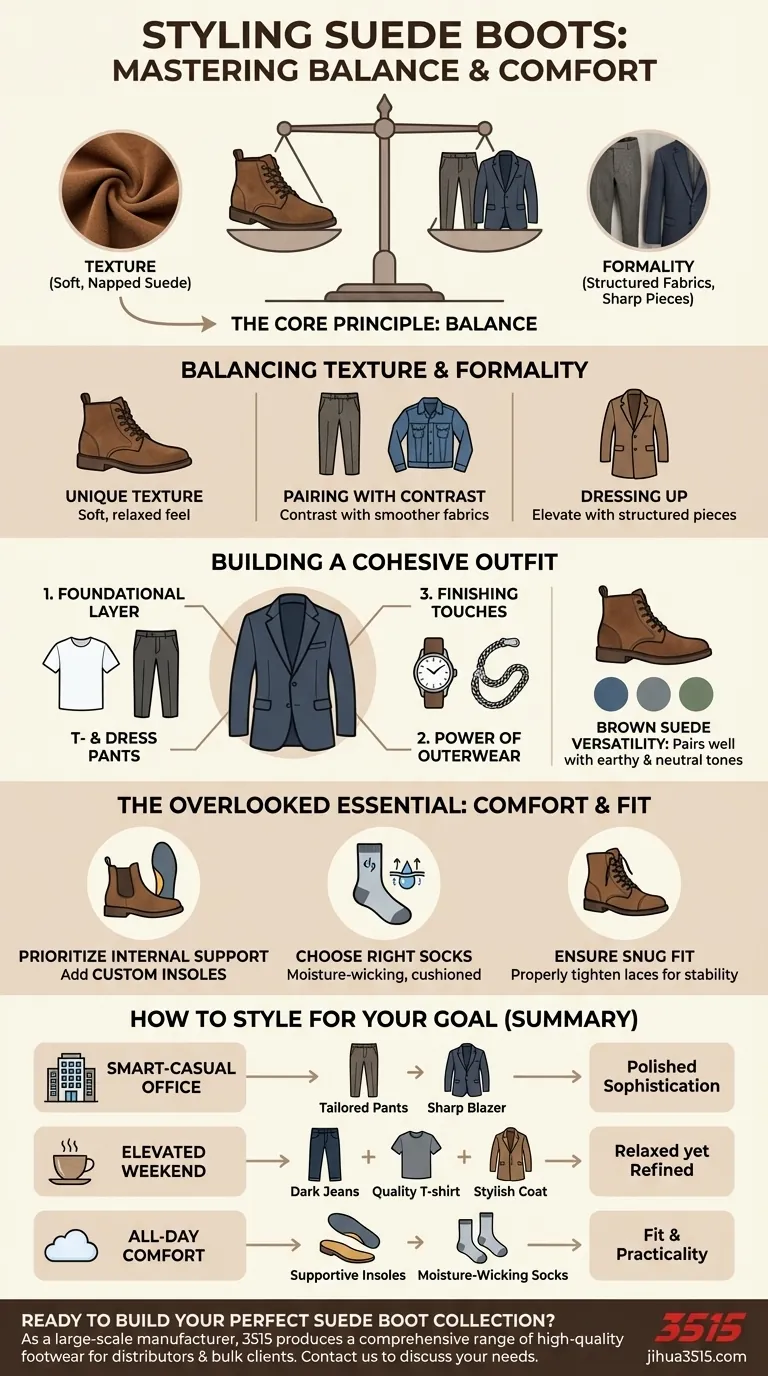 Quels sont les conseils de style pour les bottes en daim ? Maîtrisez les looks smart-casual avec aisance Guide Visuel
