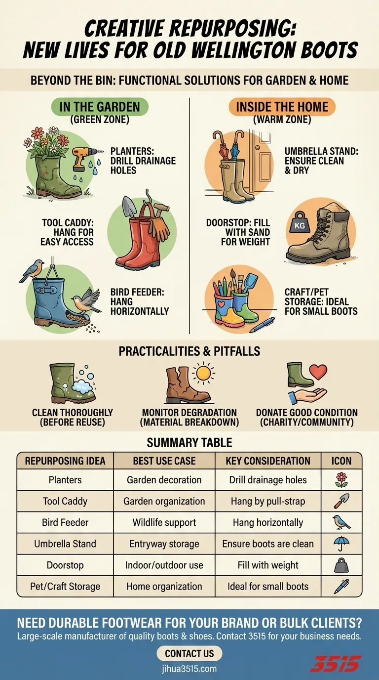 Quelles sont les manières créatives de réutiliser de vieilles bottes de pluie ? Donnez une nouvelle vie à vos vieilles bottes Guide Visuel