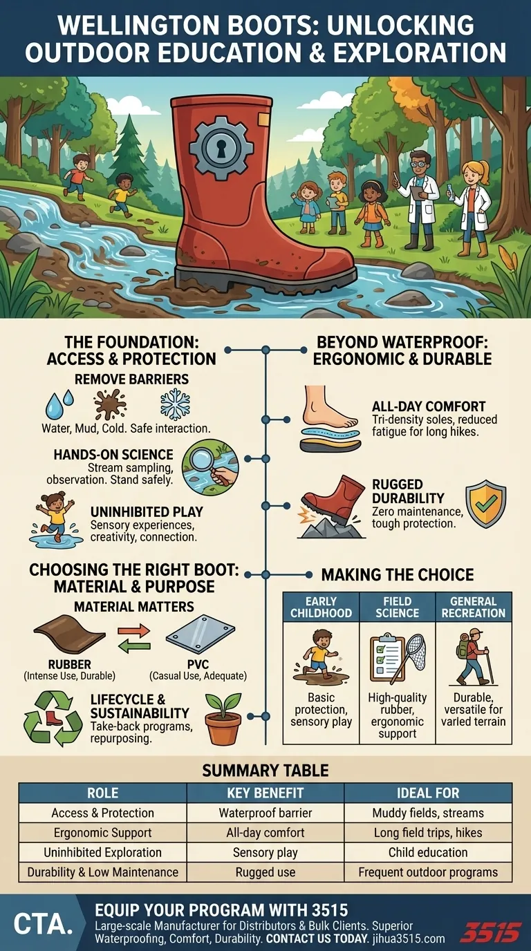 Quel rôle jouent les bottes de pluie dans l'éducation et l'exploration en plein air ? Libérez un apprentissage sûr et pratique Guide Visuel