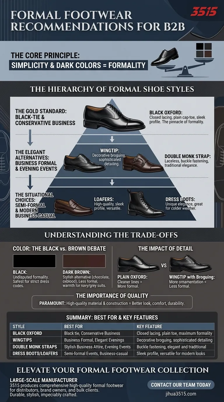 ¿Qué tipos de zapatos de vestir se recomiendan para ocasiones formales? Una guía para un estilo impecable Guía Visual