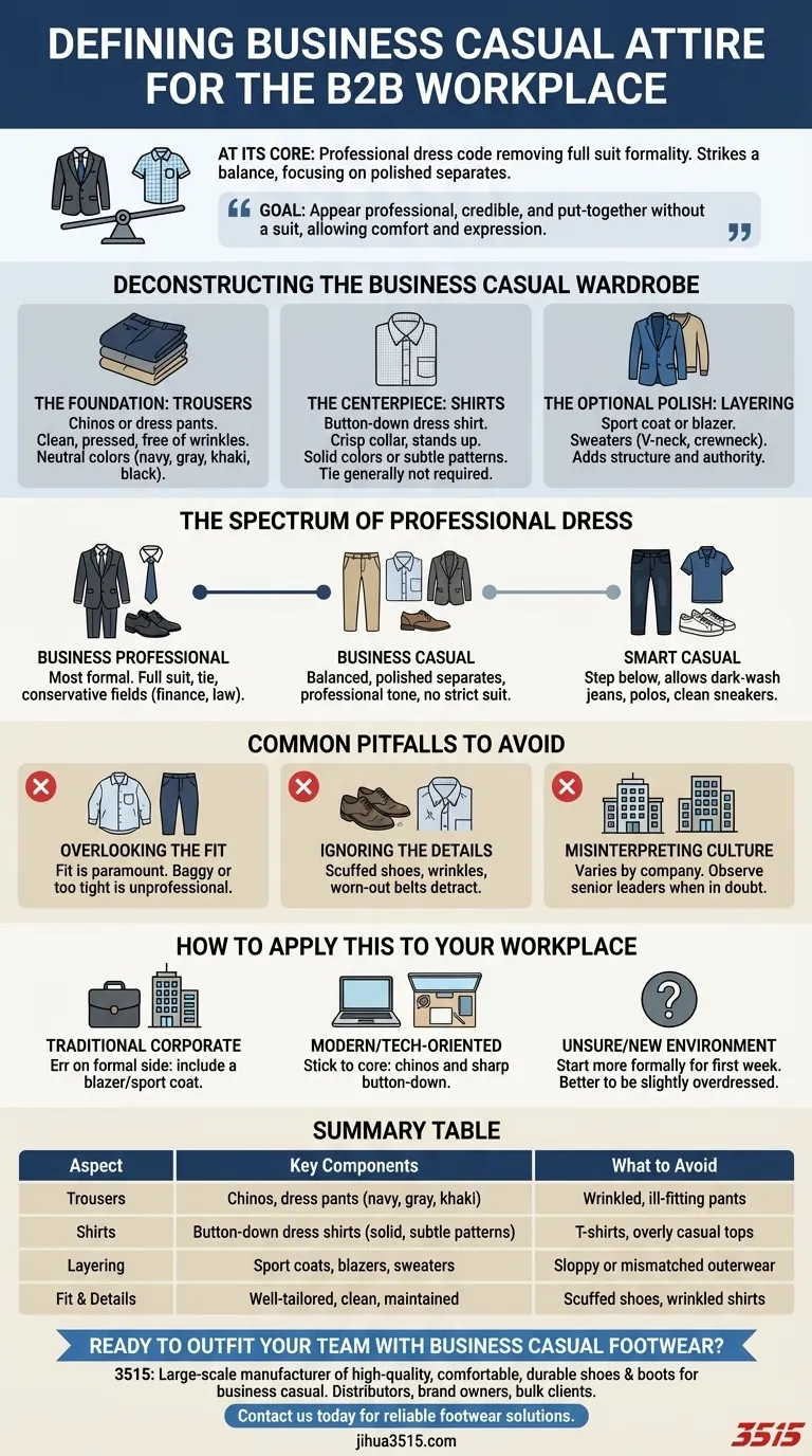 Quelle est la définition d'une tenue d'affaires décontractée ? Maîtrisez le look professionnel mais soigné Guide Visuel