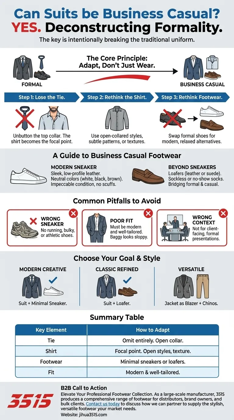 Les costumes peuvent-ils être intégrés dans une garde-robe professionnelle décontractée ? Oui, voici comment maîtriser le look Guide Visuel