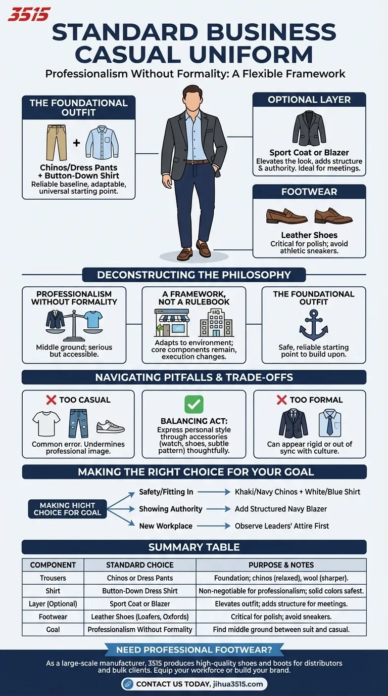 Quelle est l'uniforme standard du style « business casual » ? Un guide pour maîtriser le style professionnel Guide Visuel