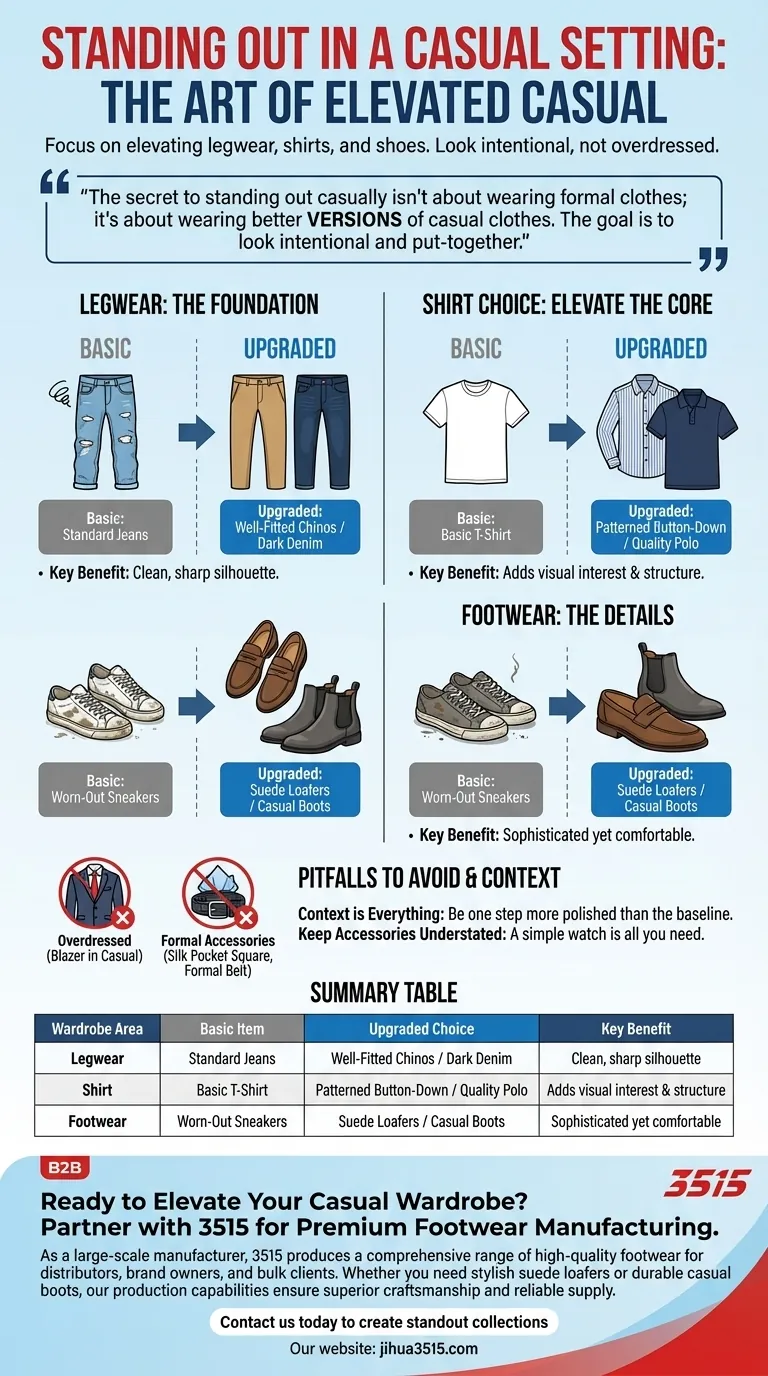 Quels articles vestimentaires vous aident à vous démarquer en tenue décontractée ? Rehaussez votre style sans avoir l'air formel Guide Visuel