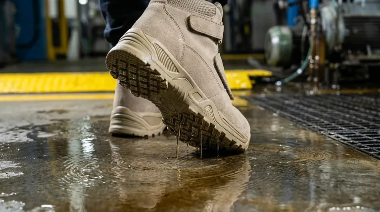 Comment les bottes de sécurité Wellington offrent-elles une résistance au glissement ? Maîtrise de l'adhérence sur sols mouillés et huileux