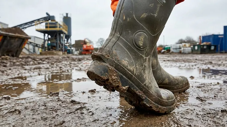Comment les bottes de sécurité Wellington facilitent-elles le retrait ? Découvrez l'ergot de retrait pour un déchaussage sans les mains