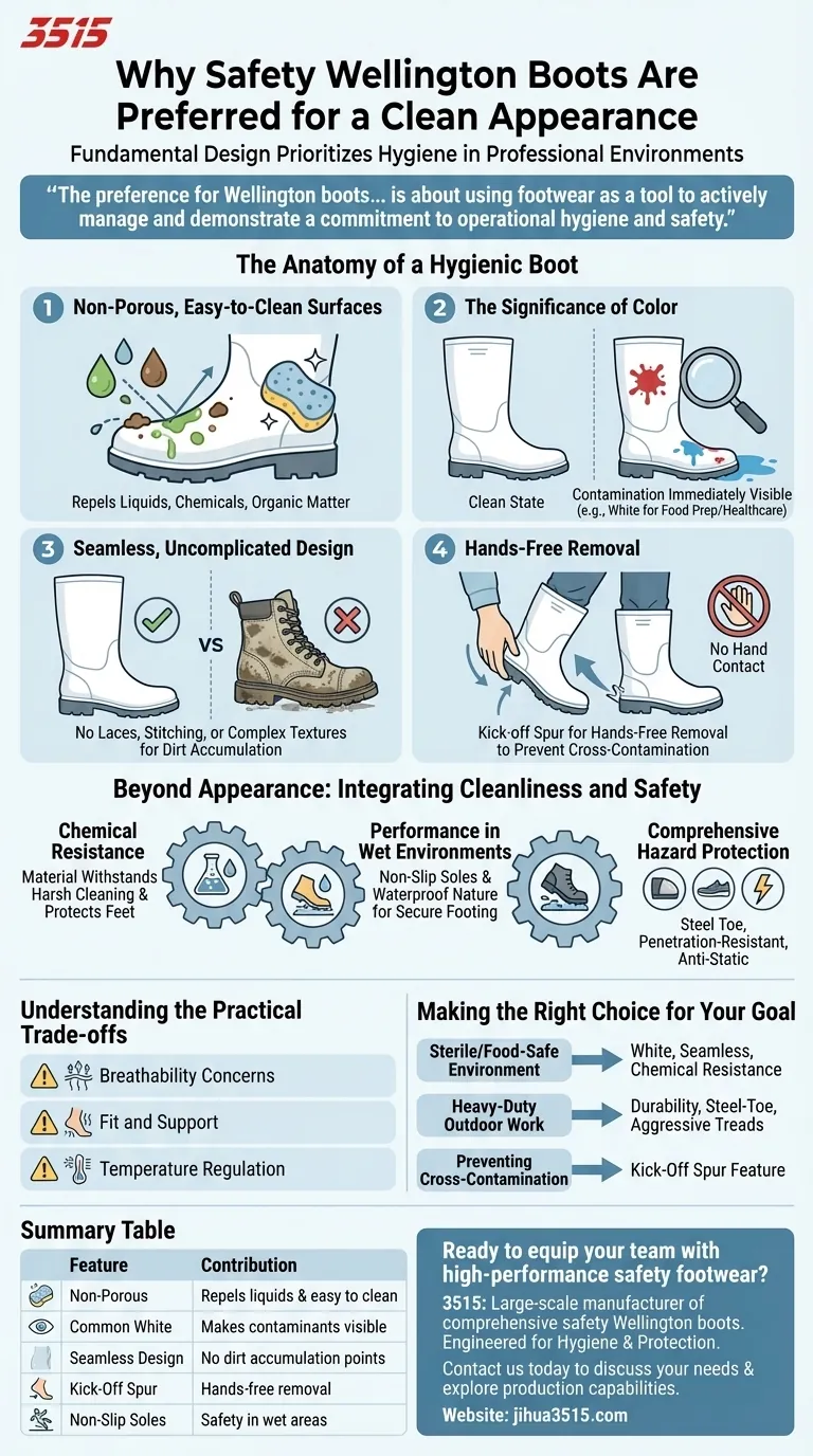 Pourquoi les bottes de sécurité Wellington sont-elles préférées pour maintenir une apparence propre ? Atteignez une hygiène et une sécurité supérieures Guide Visuel