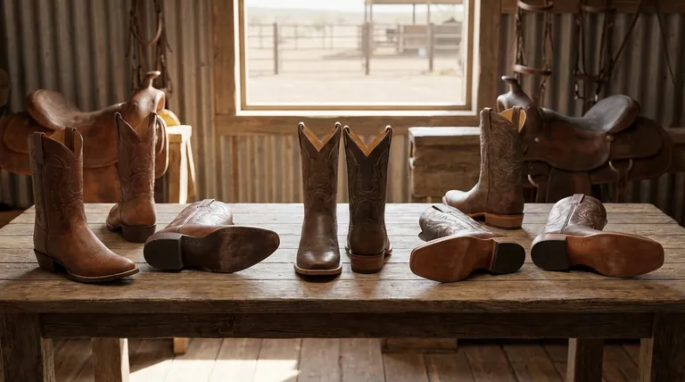 Que faut-il considérer concernant les styles d'embout et de talon des bottes de cowboy ? Choisissez pour la fonction, le confort et le style.