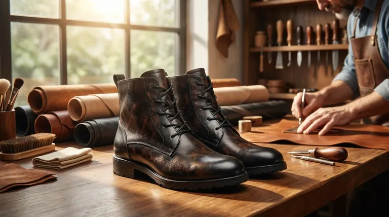 Quelles sont les caractéristiques du cuir Museum Calf ? Découvrez sa finition marbrée unique