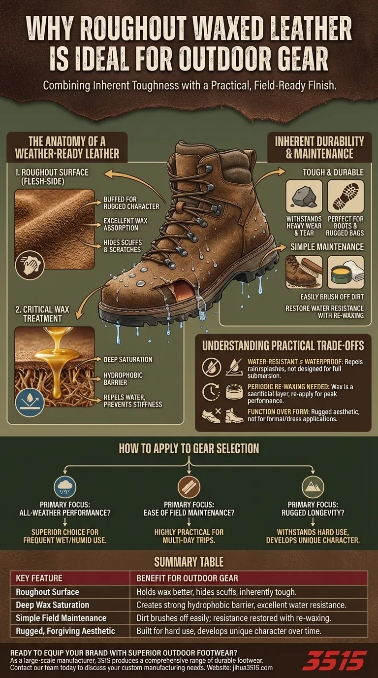 Pourquoi le cuir ciré "Roughout" est-il idéal pour l'équipement d'extérieur ? Durabilité et résistance à l'eau imbattables Guide Visuel